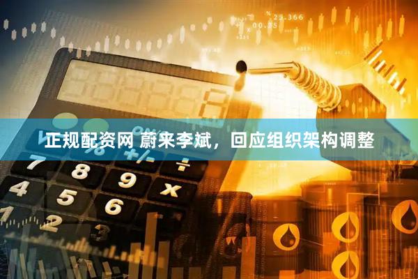 正规配资网 蔚来李斌，回应组织架构调整